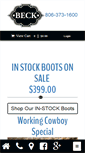 Mobile Screenshot of beckboots.com